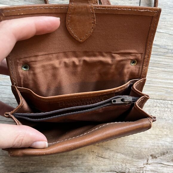 Banana Republic Heritage Leather Belt Bag Brown Vintage Brass - Picture 4 of 8